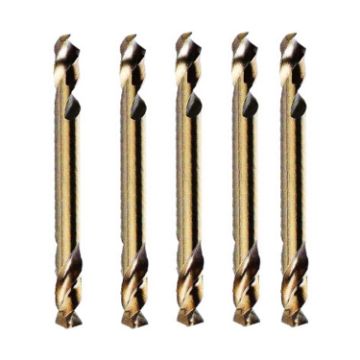M35 Cobalt Twist Drill Bit Set - 5pcs, Double Head, 3.2mm, HSS Steel - 1