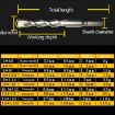 2pcs 3x66mm Electric Shock Drill Bits for Wall & Soil Construction - 7