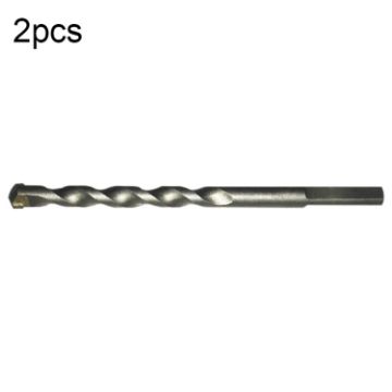 2pcs 6x100mm Triangle Handle Electric Shock Drill Bit for Wall & Soil - 1
