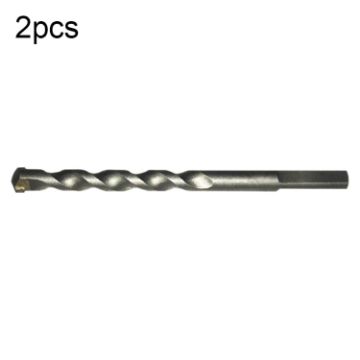 2pcs 10x110mm Triangle Handle Electric Shock Drill Bit for Wall & Soil - 1
