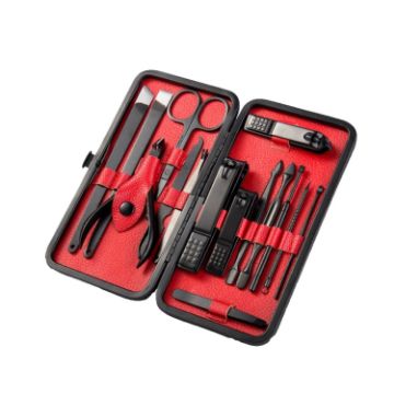 15 In 1 Nail Clipper Set - Home Pedicure Nail Care Tools (Black) - 1