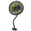F408 Black Car Silicone Hose USB Fan - Multi-Angle Adjustable - 1