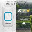 CACAZI V028F Wireless Music Doorbell, EU Plug, No Battery, White - 5
