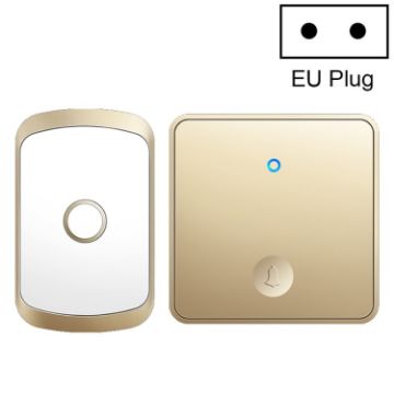 CACAZI FA50 Wireless Doorbell, Self-generating, EU Plug, Gold - 1