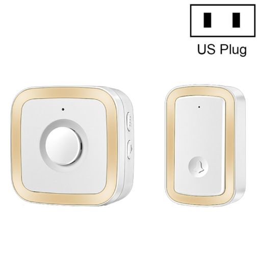 CACAZI A58 Smart Wireless Doorbell, US Plug, Gold, No Battery Needed - 1