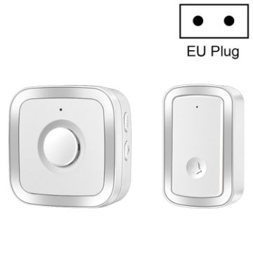 CACAZI A58 1 For 1 Smart Wireless Doorbell, EU Plug, Silver, No Battery - 1