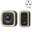 CACAZI A58 Smart Wireless Doorbell, UK Plug, Black Gold, No Battery - 1