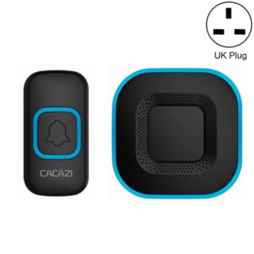 CACAZI V028F Wireless Music Doorbell, No Battery, UK Plug, Black - 1