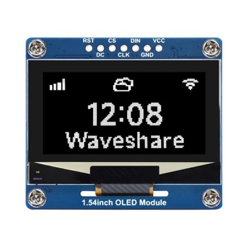 Waveshare 1.54" OLED Display Module, 128x64, SPI/I2C, White - 1