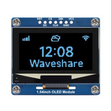 Waveshare 1.54" OLED Display, 128x64, SPI/I2C, Blue - 1