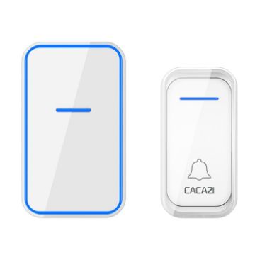 CACAZI Wireless Doorbell & Elderly Pager, US Plug, White - 1