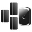 CACAZI M20 Wireless Doorbell Alarm, UK Plug, 1 For 3 Door Sensor, Black - 1