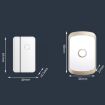 CACAZI M20 Wireless Doorbell Alarm, UK Plug, 1 For 3 Door Sensor, Black - 6