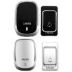CACAZI Smart Waterproof Wireless Doorbell UK Plug Silver Pager - 2