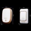 CACAZI Smart Waterproof Wireless Doorbell UK Plug Silver Pager - 3