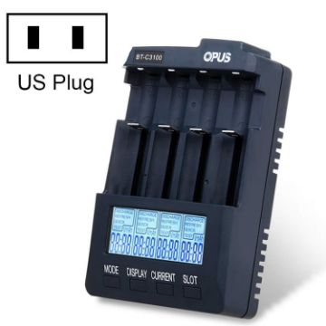 OPUS BT-C3100 4-Slot Smart Digital Battery Charger (US Plug) - 1