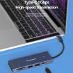 Blueendless 7-in-1 Type-C Docking Station USB3.0 Splitter, 4K60Hz, Pink - 9