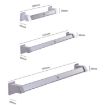 Vilscijon Aluminum Wall Shelf Bathroom Slippers Towel Rack, Silver - 3