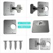 Stainless Steel Hinge Repair Kit: 2 Plates, Hinge & 16 Screws, 2 Sets - 2