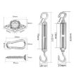 24 PCS Outdoor Shade Sail Kit - Stainless Steel Accessories & Screws - 2