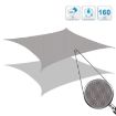 Triangle Outdoor Sunshade Sail, Waterproof Anti-UV Canopy, 2m x 2m x 2m, Black - 5