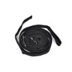 Camping Tent Clothesline with 19 Rings, 4.3m Strap Lanyard (Black) - 2