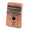 Beginner 17-Tone Deer Head Kalimba Thumb Piano (Wooden) - 1