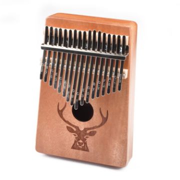 Beginner 17-Tone Deer Head Kalimba Thumb Piano (Wooden) - 1