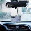 Car Phone Holder Rearview Mirror Mount - 2 PCS White Bracket Clip - 2