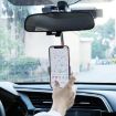 Car Phone Holder Rearview Mirror Mount - 2 PCS White Bracket Clip - 6