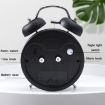 Wine Red 3304T Multifunctional Metal Alarm Clock with Night Light - 3