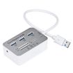 3 Port USB 3.0 Hub + 4 Port Card Reader Splitter (White) - Model 619-3.0 - 2