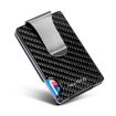 Metal Carbon Fiber Wallet RFID Anti-Theft Ultra-Thin Card Holder (Black) - 1