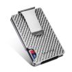 Metal Carbon Fiber Wallet RFID Anti-Theft Ultra-Thin Card Holder (Black) - 3