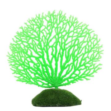 Silicone Fake Coral Aquarium Plant - Green Decorative Fish Tank Ornament - 1