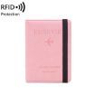 Pink RFID Travel Passport Card Bag - Elastic Band Protective Case - 1