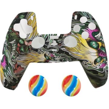 PS5 Gamepad Silicone Protective Cover 2 PCS with 6+ Hats - 1