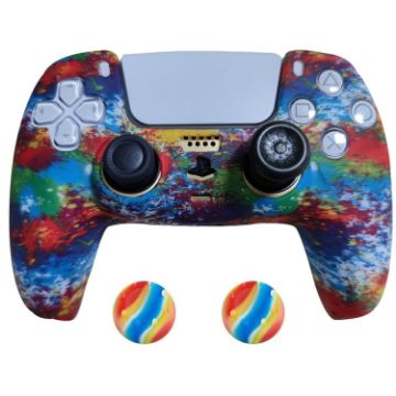 PS5 Gamepad Silicone Protective Cover Set - 2 PCS + 9 Hats - 1