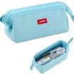 ANGOO Large-Capacity Blue Pencil Case - Simple Boat Shape Stationery Bag - 2