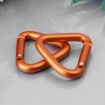 Triangle Carabiner Keychain Clip Hook - 2PCS Outdoor Camping Hiking Accessory - 3