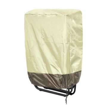 Waterproof Outdoor Deck Chair Cover 82x93cm, 190T Polyester Beige+Coffee - 1