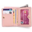 BATSIOE Ladies Wallet - Black Two-Fold Multi-Card Coin Purse - 6