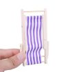 1:12 Scale Beach Lounge Chair Model, Foldable Props, Royal Blue, 2 PCS - 3