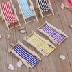 1:12 Scale Beach Lounge Chair Model, Foldable Props, Royal Blue, 2 PCS - 5