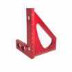 Aluminum Alloy 90 Square Multi-Function Scribing Triangle Ruler - Red - 1