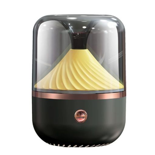 HX-930 Black Round Mirror Essential Oil Ultrasonic Humidifier 70ml - 1
