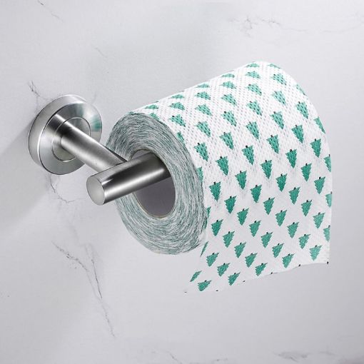 304 Stainless Steel Grooved Bathroom Pendant Shelf, Paper Towel Holder A - 1