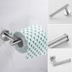 304 Stainless Steel Grooved Bathroom Pendant Shelf, Paper Towel Holder A - 4