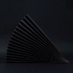 Photo Props 69x39cm Cardboard Folding Fan Background (Carbon Black) - 1
