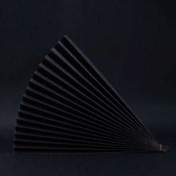 Photo Props 69x39cm Cardboard Folding Fan Background (Carbon Black) - 1